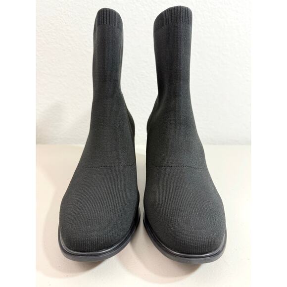 NEW Vivaia Amanda Almond-Toe Running Heel Boots Black Sz US 9.5 Water Repellent - Picture 4 of 11